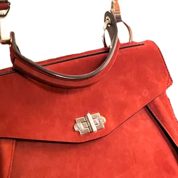 PROENZA SCHOULER Suede Nubuck Medium Hava Bag, Beautiful Burgundy - Picture 5 of 13